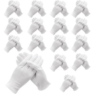 Trankielo - Witte katoenen handschoenen - 32 stuks - voor droge handen