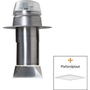 Solatube 25cm 160 DS vierkant plat dak incl plafondplaat