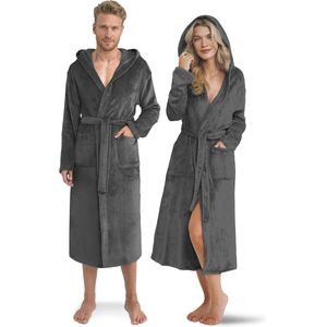 Comfortabele Unisex Badjas - Zachte, Lichtgewicht Microvezel, Snel Droog, Met Capuchon & Zakken - OEKO-TEX Gecertificeerd