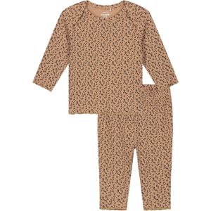 Prénatal baby pyjama panter - Meisjes Kleding - Dark Sand Brown - Maat 68