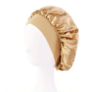 Bovista Zijden Slaapmuts - Satijnen Nachtmuts - Silk Bonnet - Sleep Cap - Haarverzorging - Satin - Verstelbaar - Voor Zacht & Stralend Haar - Goud