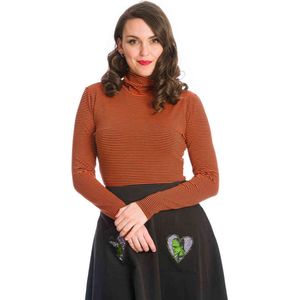 Dancing Days - TRICK OR TREAT STRIPE Longsleeve top - S - Oranje