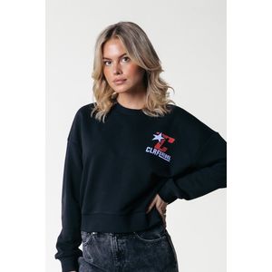 Colourful Rebel C star Cropped Dropped Sweat - XS