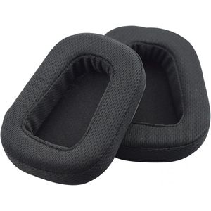 JGS Premium - Vervangende oorkussens voor headsets - proteïneleer, traagschuim - zwart