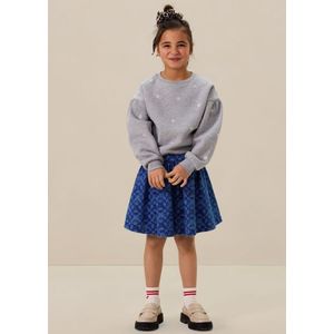 Sissy-Boy - A-lijn Rok - Blauw - Denim met Print