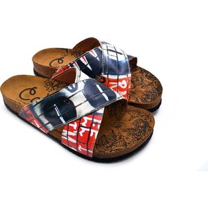 GOBY - Scary Eyes - Slippers - Sandalen -Hoge kwaliteit - Handmade - Maat 39