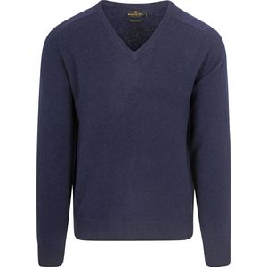 Steppin' Out Trui V-hals Lamswol Mid Blauw - Maat S - Heren