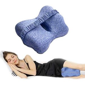 PromoHome Orthopedisch Kniekussen voor Comfortabel Slapen - Blauw