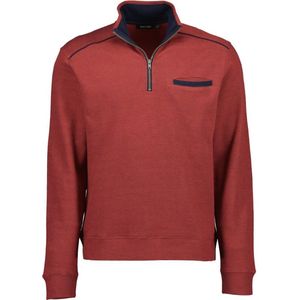Blue Seven - Trui 370190 rood/oranje sweater korte rits - maat M