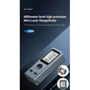 S-M Commerce - Draagbare - Laserafstandmeter - Meetapparaat - Meetbereik - 30m - Zilver/Grijs