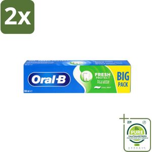 Oral-B - Fresh Mint - Tandpasta - Verfrissend - 100 ml - Voordeelverpakking - 2 stuks - Tandpasta - Mondgezondheid