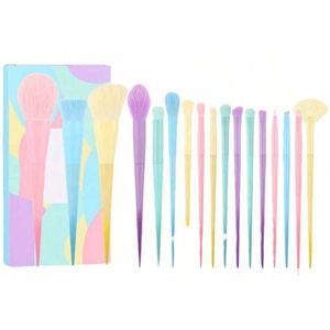 Make-upkwastenset 17 stuks - roze make-upkwastenset - bevat oogschaduwkwast, foundationkwast - droom van kleur