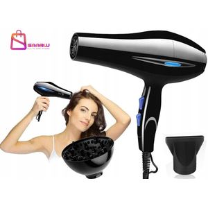 Föhn met Ionisatie – Diffuser & Concentrator – 3 Temperatuurstanden – fohnborstel – fohn met diffuser – fohn borstel – 1200W – 32924