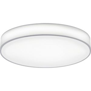 LED Plafondlamp - Plafondverlichting - Torna Lanago - 60W - Aanpasbare Kleur - Afstandsbediening - Dimbaar - Rond - Mat Wit - Textiel