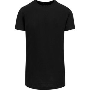Build Your Brand - Shaped Long Tee - T-shirt - Zwart