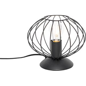 QAZQA margarita - Design Tafellamp - 1 lichts - H 19 cm - Zwart - Woonkamer | Slaapkamer | Keuken