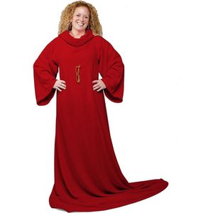 Snug Rug Cosy - Fleece deken met mouwen - Rood - TV Deken - Plaid - Warmte bank deken