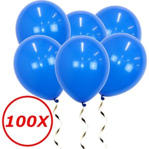 Blauwe Ballonnen Verjaardag Versiering Blauwe Helium Ballonnen EK WK Koningsdag Feest Versiering Blauw 100 Stuks