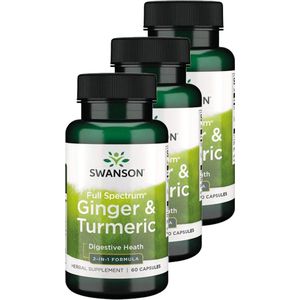 Swanson | Ginger & Turmeric | 3 stuks | 3 x 60 Capsules