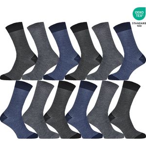 12 Pack - Gianvaglia Heren Sokken 12-pack katoen maat 39-42 SK-219