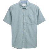 TOM TAILOR Herenhemd met korte mouwen van katoen, 37915 - Green Slub Structuur, XXL