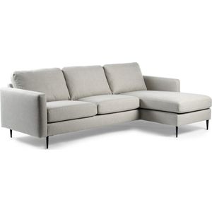 Twisted - Sofa - 3-zitbank - chaise longue links of rechts - beige - stalen pootjes - zwart