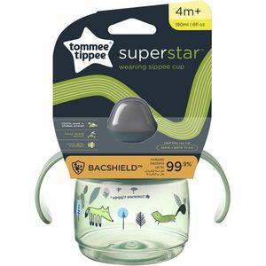 2x Tommee Tippee Close To Nature Drinkbeker First Trainer Cup Groen 4m+ 190 ml