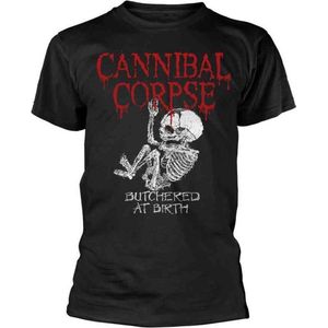 Cannibal Corpse Heren Tshirt -S- Butchered At Birth Baby Zwart