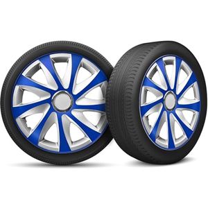 Universele Wieldoppen Set van 4 voor Stalen Wielen - 13 Inch Zilverkleurig