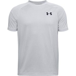 Under Armour Tech Tee Jongens - sportshirts - Grey/White - Mannen