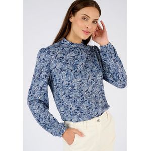 Damart - T-shirt van warm geborsteld tricot - Dames - Blauw - L