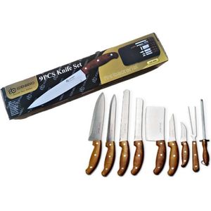 Edënbërg Classic Line - Steak Messen - Koksmessen 9-delig in Draagtas