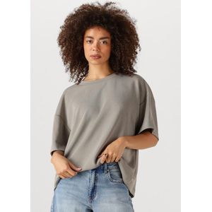 My Essential Wardrobe - Hellemw Emb Boxy Tee - Shirt - Grijs