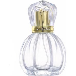 Parfum Flesje - 50ML - Parfumverstuiver - parfumflessen - Navulbaar - goud - voor reizen, uitgaan, handtassen - Mini parfumflesje - Transparant - Glas