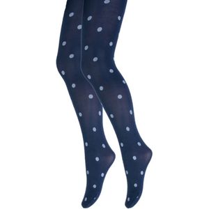 Panty - Marineblauw/Wit - Meisjes - Stippen