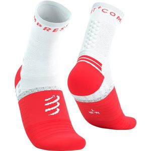 Compressport - Pro Marathon V2.0 - Hardloopsokken - Wit Rood