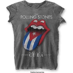 The Rolling Stones - Havana Cuba Dames T-shirt - 2XL - Grijs