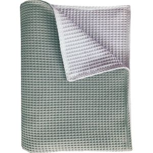 BINK Bedding ledikantdeken Pique (Wafel) dubbelzijdig olijf/wit 100 x 150 cm