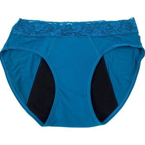 Cheeky Pants Feeling Pretty - Teal Maat 46-48 - Comfortabel Ondergoed - Zero Waste - Incontinentie Bescherming