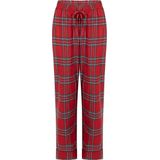 Hunkemöller Dames Nachtmode Pyjamabroek Flannel - Rood - maat XS