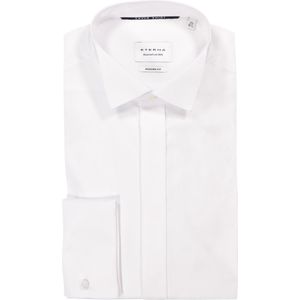 ETERNA - Modern Fit - Overhemd - Wit - Dubbele Manchet - Strijkvrij