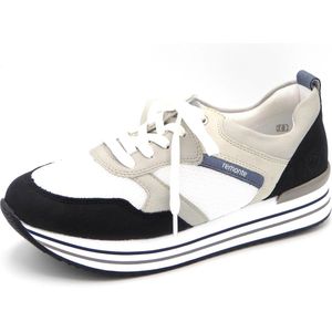 Remonte Dames Sneaker - D1315-81 Wit/Combi - Maat 41