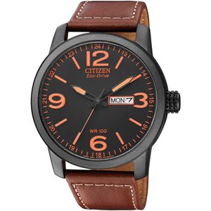 Citizen Eco-Drive - Horloge - 42 mm - Zwart/Oranje - Solar uurwerk