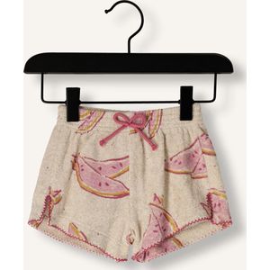 PLAY UP Printed Plush Shorts Unisex - Korte Broek - Ecru - Maat 68