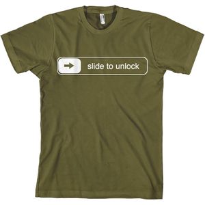 Hybris Slide To Unlock T-Shirt Olive-S