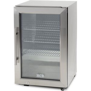 HCB® - RVS / INOX Outdoor Backbar Barkoeling Glazen klapdeuren 63 liter 43 cm 230V - 29 kg - 6823