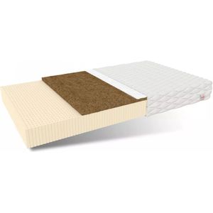 FDM® TORO Matras 80x200 cm - Koudschuim Latex Matrassen Eenpersoons - Hoogte 12 cm H2 en H3 - Dubbelzijdig - 7 zones - Afritsbaar hoes wasbaar - Antiallergisch en Ademende - Mengsel van schuimen en kokosmat