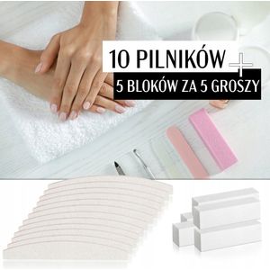 10x Zebra Nagelvijl Bootvornm 100/180 + 5x Polijstblok Gratis