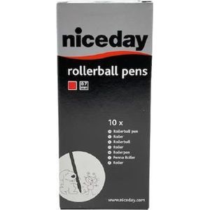 Niceday Rollerball Pens Rood 0.7 mm 10x