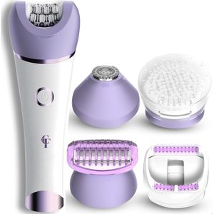 CarpeTech SmoothSeries – Epileerapparaat – dames – 4-in-1 Epilator – Met Scheerkop & Gezichtsontharing – Oplaadbaar & Draadloos – Wit/Paars
